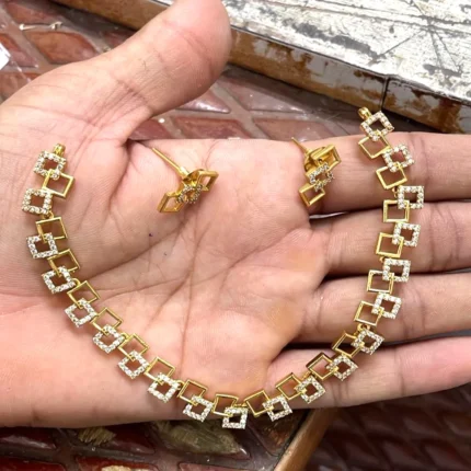 AD Necklace Set with Matching Earrings for Women